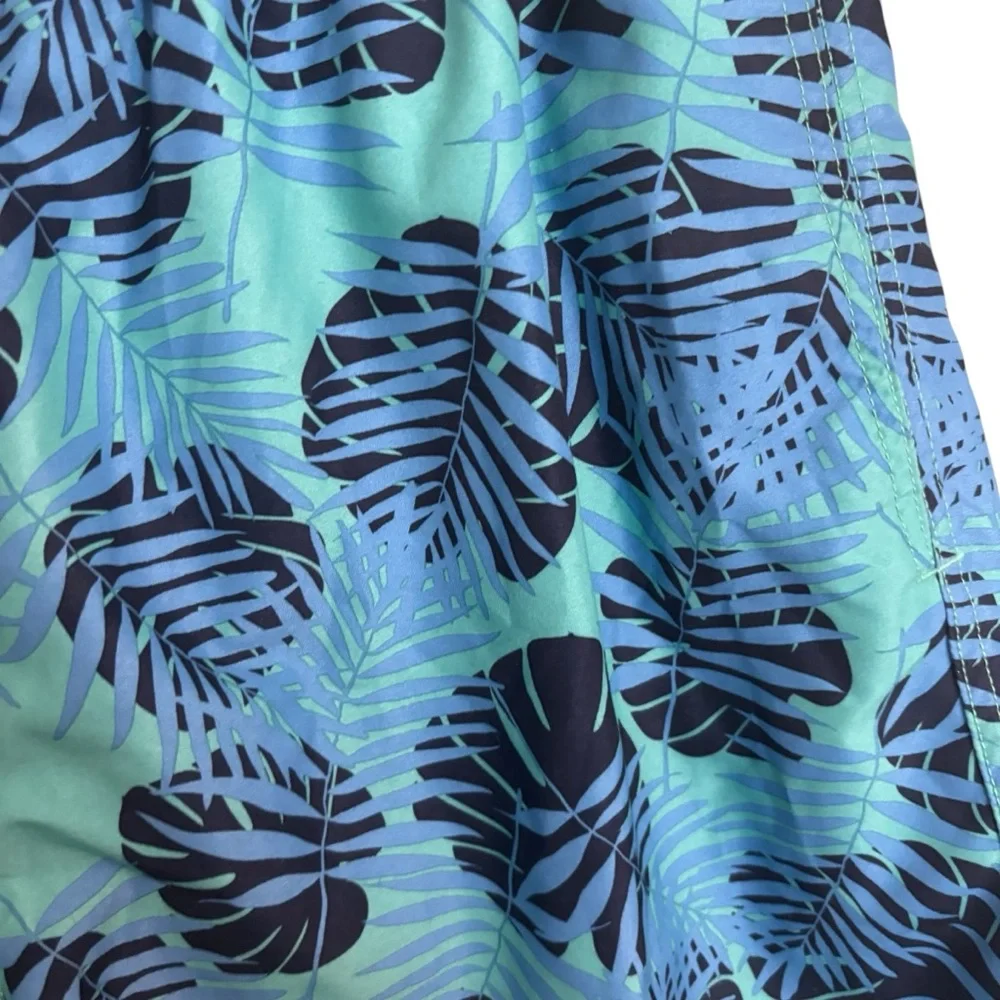 Trunks‎ Surf Co. Blue Leaf Pattern Swim Trunks XL